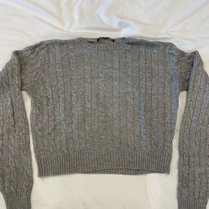 Brandy Melville grey cropped sweater, one size fits all.